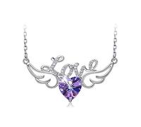 Women Pendant Necklace Decorated With Crystals From Heart Necklace Chain Jewelry Love Jewelry Collares Gifts N1360B