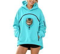Women Pet Carrier Hoodie Dog Pouch Pullover Jumper Casual Sweatshirts | Dog Carrier Hoodie Breathable Material Secure Small Animal Carrier Everyday Casual Sweatshirts Wear Uk Mint Green 3XL