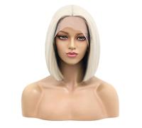 Women Pink Wig U Part Short Pink Bob Straight Human Hair Wig Synthetic Glueless Fun Anime 80S Cosplay Party Daily Use