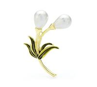 women pins accessories pearl ladies enamel leaf flower cardigan jacket coat brooch fashion brooches Made in China