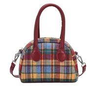 Women Plaids Handbag Fashion Seashells Shoulder Bag Trend Autumn Winter Crossbody Bag Girls All-Matching Bag