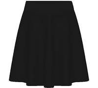 Women Plain and Printed Soft Stretch Ladies Elasticated Checked Waistband Knee Length Full FLA Swing Skater Midi Half Jersey Skirt UK Small and Large Sizes