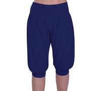 Women Plain Casual Plus Size Harem Capri Cropped 3/4 Shorts Trousers Pants