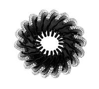 Women Plastic Full Crystal Hair Updo Clip Bun Maker Styling Tool Single row