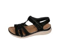 Women Platform Wedge Sandals Lightweight Arch Support Wedge Shoes Ladies Casual Side Hollow Paste Slope Bottom Roman Shoes Summer Fashion Ladies Sandal Size 5.5