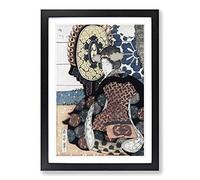 Women Playing a Drum by Yashima Gakutei Framed Print | A2 Black Framed Wall Art | Ready to Hang | Modern Music Picture | Living Room Bedroom Lounge Office