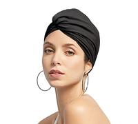Women Pleated Fabric Swim Hat Soft Elastic Nylon Bathing Cap Shower Cap Adjustable Swimming Cap Turban Ladies Ear Protection Swim Cap Hat for Beach Surfing Springs Beauty Yoga