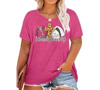 Women Plus Size Easter Shirt Easter Christian Tee A Lot Can Happen in Three Days Religious Christian Novelty Tops, Red-1t, 3XL