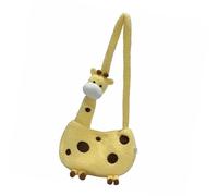 Women Plush Giraffe Shoulder Bag Casual Crossbody Bag Lovely Cartoon Korean Styles Messengers For Travel Korean Styles Crossbody For Women Cartoon Plush Giraffe Shoulder