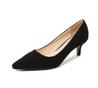 Women Pointed Toe Solid Flat High Heels Single Business Shoes Shoes Women Waterproof, black, 10 UK