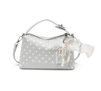 Women Polka Dot PU Shoulder Bag Large Capacity Underarm Bags with Pendant and Detachable Strap Crossbody Bags for Daily Office Work Outing Social Occasions (Blue 220 * 140 * 70)