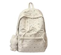 Women Polka Point Backpack Large Capacity Casual Y2K Schoolbag Multi | Polka Point Backpack Large Capacity Casual Y2K Schoolbag Multi-Pocket Dots Pattern Travel Bag Short Trip Backpacks Nylon