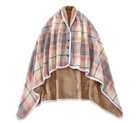 Women Poncho Large Front Pullover Wrap Topper Knitted Elegant Scarves Cloak for Autumn Winter, pink, 100*140cm