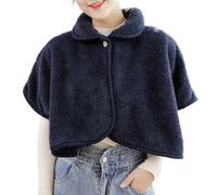 Women Poncho Shawl, Fluff-y Wearable Blanket , Warm Poncho Wraps For Women, Cape Sweaters, Windproof Shoulder Wrap Blanket Warm Shoulder Shawl Cape Winter Short Cape Shoulder Poncho For Home Offic-es