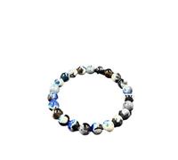 Women Porcelain Beads Bracelet Style Blue And White Porcelain Ceramics Wrist Bracelet Qhw657 (Blue, 12x9x1cm)