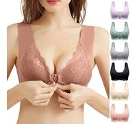 Women Post Surgery Front Fastening Sports Bra with Wide Back Support Sale Full Coverage Bra Non Wired UK Clearance Sexy Lace Push Up Wirefree Bras Womens Bralettes Underwear Breathable Everyday Bras
