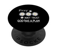 Women Pray Wait Trust Soft Tees Cute Graphic PopSockets Adhesive PopGrip