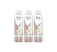 Women Protection 'Antiperspirant' Spray Freesia & Water Lily, 3x150ml Sure White One Size