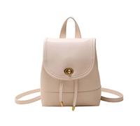Women PU Leather Backpack Female Solid Color Backpack All-matching Casual Back Pack Lady Phone Pouch Girl Schoolbag Lady Solid Women Lovely Small All-matching Pu Daypack