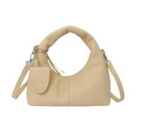 Women PU Leather Casual Handbag Solid Color Soft Hobo Purse | Lightweight Vintage Underarm Bag All-Match Crossbody for Commute Working Handbags Weekend Carry