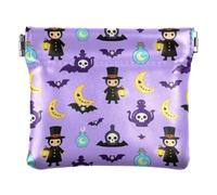 Women PU Leather Change Pouch, Kiss Lock Coin Bag Mini Wallet | Soft, Waterproof, Pocket Size, Credit Card, Lipstick, Whimsigoth Plague Doctor