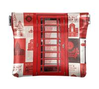 Women PU Leather Change Purse, Pinch-to-Open Purse Small Wallet | Lightweight, Closes Securely, Pocket Size, Lipstick, Keys, Wet London Iconic