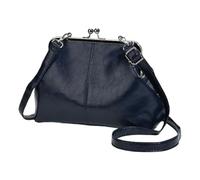Women PU Leather Crossbody Shoulder Bag Hobo Shape Adjustable Strap | Kiss Lock Accent Adds Elegance for Gifts Birthdays Mother's Day Women's Day and Christmas