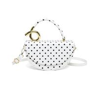 Women PU Leather Large Capacity Polka Dot Crossbody Bag Commute | Lightweight Large Capacity Dot Pattern for Daily Shopping Dating Commute Working Pouch