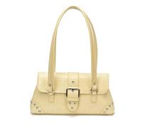 Women PU Leather Polka Dot Stud Shoulder Bag Large Capacity Dot Pattern Armpit Pouch Lightweight Sweet Long Handle Tote Purse Daily Shopping Dating Shoulder Bags (Yellow 295 * 140 * 75)