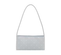 Women PU Leather Stylish Polka Dot Shoulder Bag Zipper Closure Dot Pattern Shoulder Pack Large Capacity Lovely Dotted Underarm Bags Work Date Travel Shopping Handbags (Blue 240 * 130 * 65)