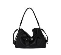 Women PU Leather Y2K Cool Girl Shoulder Bag Large Capacity Trendy Long Handle Handbag Lightweight Solid Color Satchel Pouch Daily Shopping Dating Shoulder Bags (Black 360 * 240 * 120)