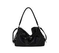 Women PU Leather Y2K Shoulder Bag - Large Capacity, Long Handle, Black