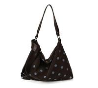 Women PU Polka Dot Shoulder Bag Large Capacity Belt Tie Crossbody Bag | Polka dot Shoulder Bag PU leather Belt tie design Crossbody Handbag Pillow shape Vintage style versatile tote bag