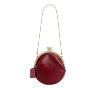 Women PU/Straw Retro Clip Lock Shoulder Bag