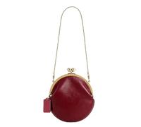 Women PU/Straw Stylish Mental Lip Lock Purse Lightweight Vintage Evening