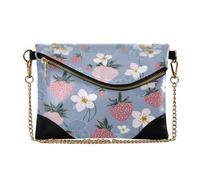 Women PU Wristlet Purses Clutch Minimalist Style Evening Handbag for Lady Naughty Ocean Strawberry Lilac bolsos de marca para mujer originales