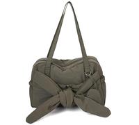 Women Puffer Tote bags Purse Large Hobo Handbag for Work Travel Gym Shop (Green)