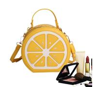 Women Purse - Lemon Slice Shape Large Capacitys - Young Lady Shoulder Purse | for Lipsticks Wallet Comb Sunglasses Dating Music Festival College Party Birthday