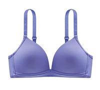 Women Push Up Bra, Strong Hold Bralette for Women Wireless, Seamless Black V-Neck, Classic Soft Sleep Bras, Comfortable Bra for Women