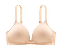 Women Push Up Bra, Strong Hold Bralette for Women Wireless, Seamless Black V-Neck, Classic Soft Sleep Bras, Comfortable Bra for Women
