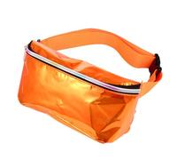 Women PVC Laser Chest Bag Orange Crossbody Waist Pack