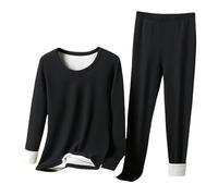 Women Pyjama Set Long Sleeve Round Neck Tops And Wide Leg Trousers Soft Comfy 2 Pieces Pjs Sets Warm Cosy Winters Pajamas Nightwear Solid Loungewear Pajamas Ladies Cozy Sleepwear Set 2 Piece Co Ords