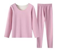 Women Pyjama Set Long Sleeve Round Neck Tops And Wide Leg Trousers Soft Comfy 2 Pieces Pjs Sets Warm Cosy Winters Pajamas Nightwear Solid Loungewear Pajamas Ladies Cozy Sleepwear Set 2 Piece Co Ords