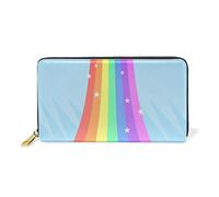 Women Rainbow Fruit Wallet Genuine Leather Zipper Purse for Phone Girl Men