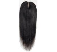 Women Real Human Hair Toppers for Thinning Hairs, 14x16 CM Silks Base Topper with 4 Clips Breathable Hand Tied Silk Top Hairpieces Fluffy and Natural(18 inch)