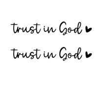 Women Rear View Glass Sticker | 2 Pieces Trust in God Vehicles Window Decals Car Stickers | Car Decals for Rearview Glass