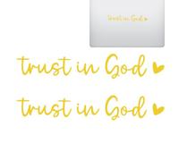 Women Rear View Glass Sticker | 2 Pieces Trust in God Vehicles Window Decals Car Stickers | for Rearview Glass, Car Stickers and Decal