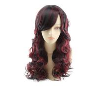 Women Red Wig Long Ginger Ladies Wigs UK Real Hair for Older Women Bob Curly Wig Human Hair Glueless Synthetic for 80S Rock Funny Anime Cosplay Party Daily Use 26 inch