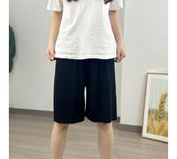 Women Relaxed Fit Shorts 8 Inch Inseam Quick Dry(Black Average size)