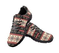 Women Retro Bohemia Elephant Pattern Mesh Shoe Teens Girls Lace-up Sneakers Size 5 UK